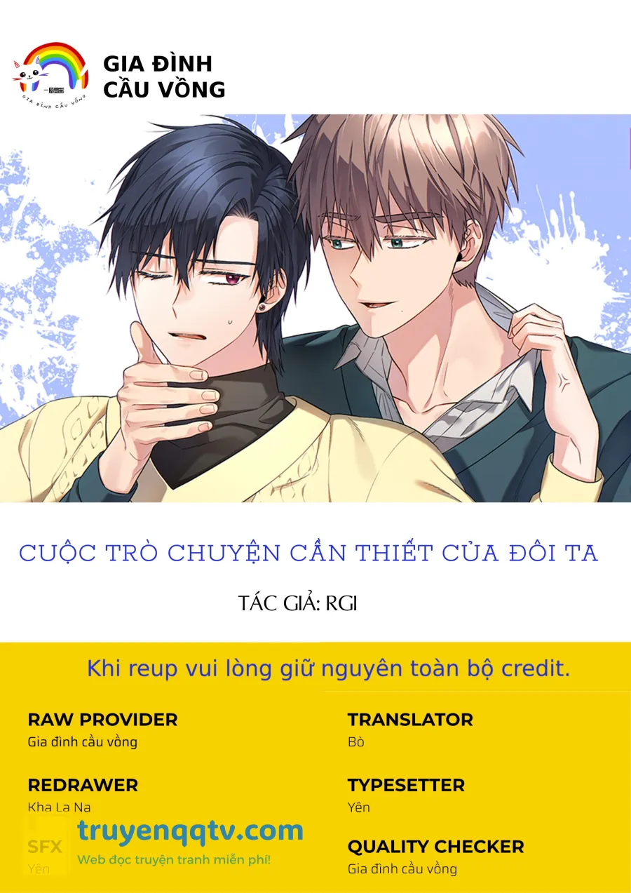 CUỘC TRÒ CHUYỆN CẦN THIẾT CỦA ĐÔI TA Chapter 6 - Next Chapter 7 18+