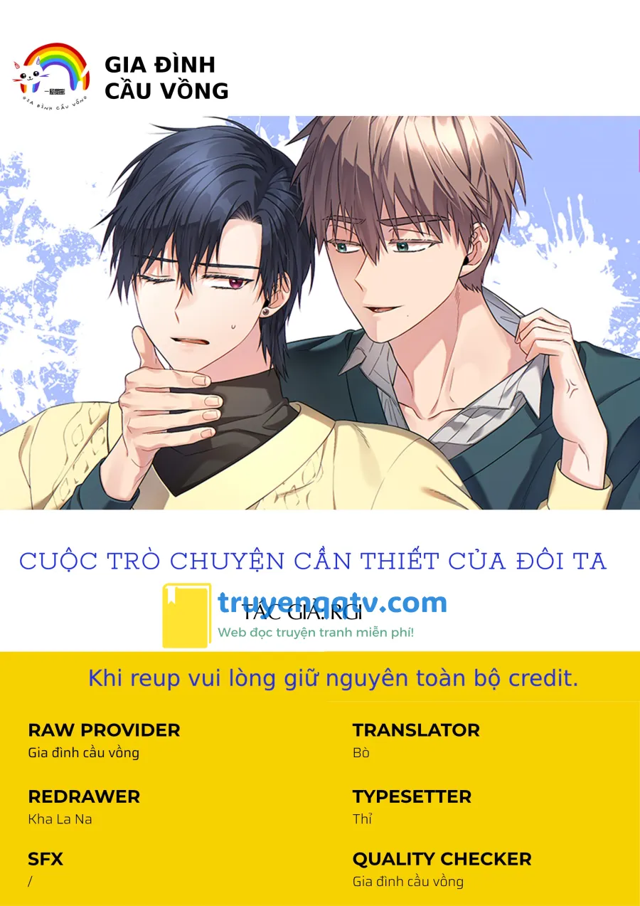 CUỘC TRÒ CHUYỆN CẦN THIẾT CỦA ĐÔI TA Chapter 2 - Next Chapter 3 H+