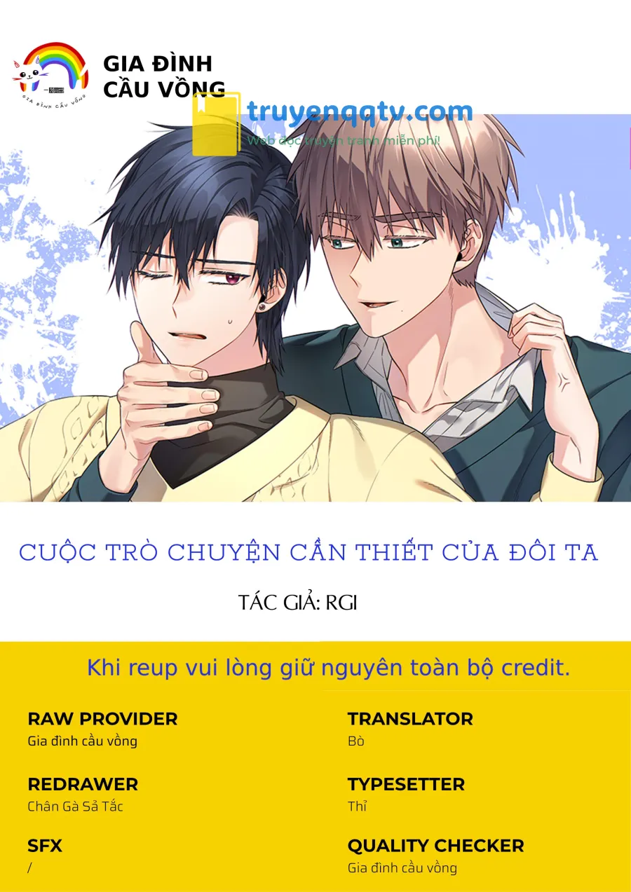 CUỘC TRÒ CHUYỆN CẦN THIẾT CỦA ĐÔI TA Chapter 1 - Next Chapter 2