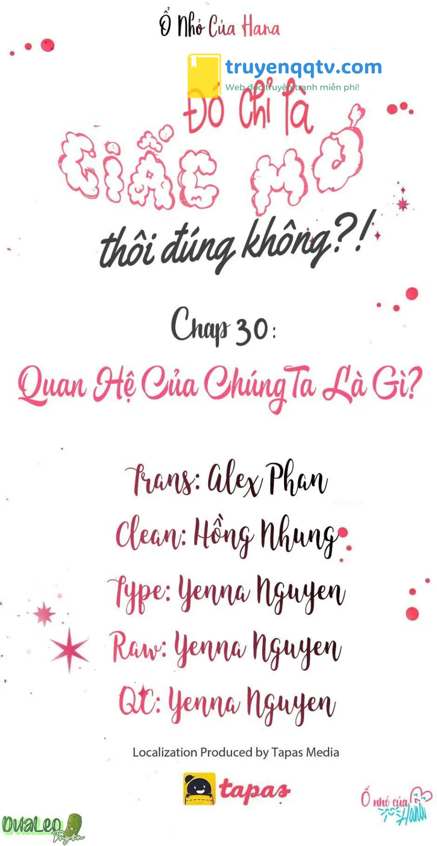 Chỉ Là Giấc Mơ Thôi Phải Không? Chapter 30 - Next Chapter 31