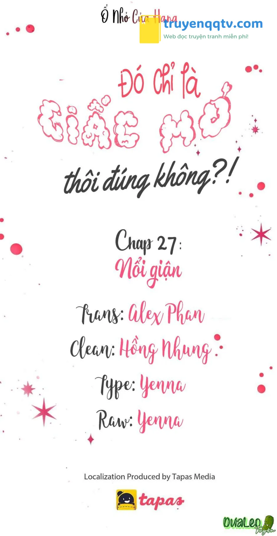 Chỉ Là Giấc Mơ Thôi Phải Không? Chapter 27 - Next Chapter 28