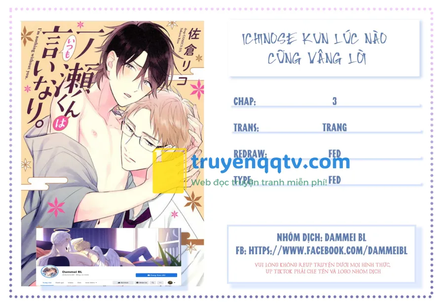 Ichinose kun lúc nào cũng vâng lời Chapter 3 - Next Chapter 4