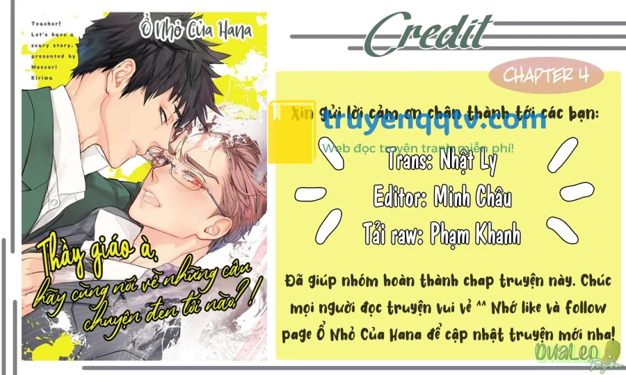 Thầy giáo à, hãy cùng nói về những câu chuyện đen tối nào! Chapter 4 - Next Chapter 5