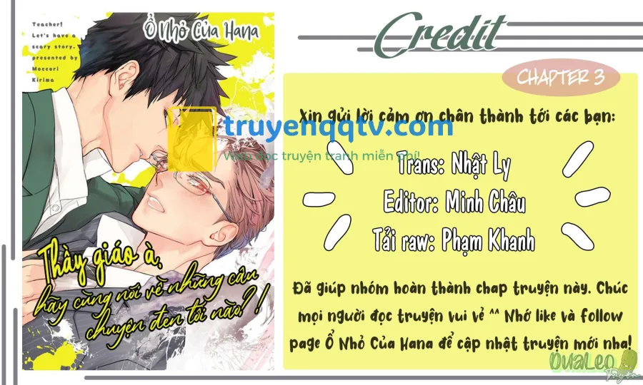 Thầy giáo à, hãy cùng nói về những câu chuyện đen tối nào! Chapter 3 - Next Chapter 4